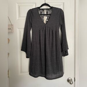 NWT Espresso Dark Gray Long Sleeve Dress size small